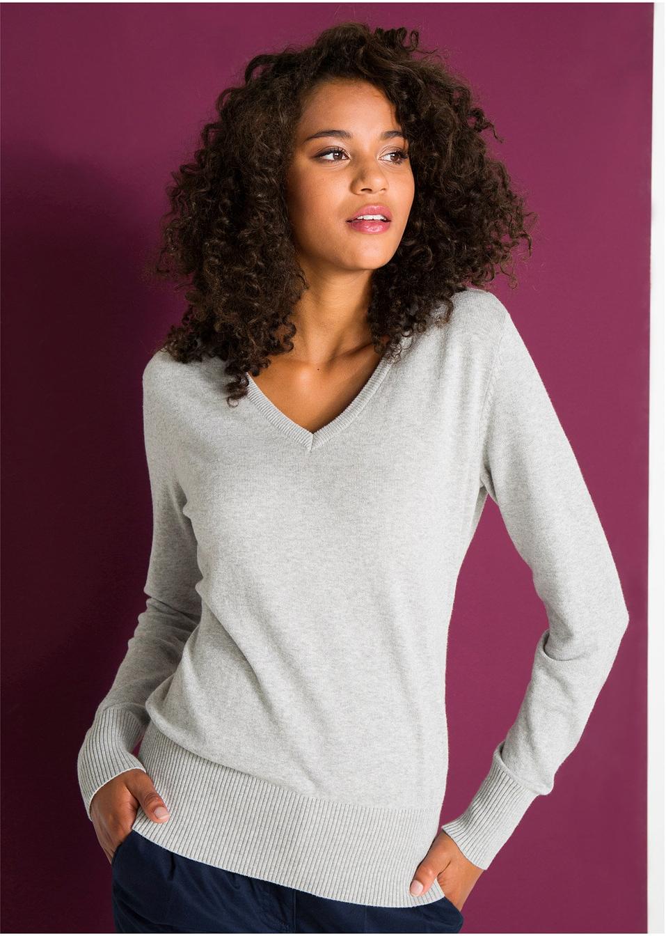 Damen Lässiger Ripp Pullover mit weitem Ausschnitt beige Damen Lässiger Ripp Pullover mit weitem Ausschnitt beige