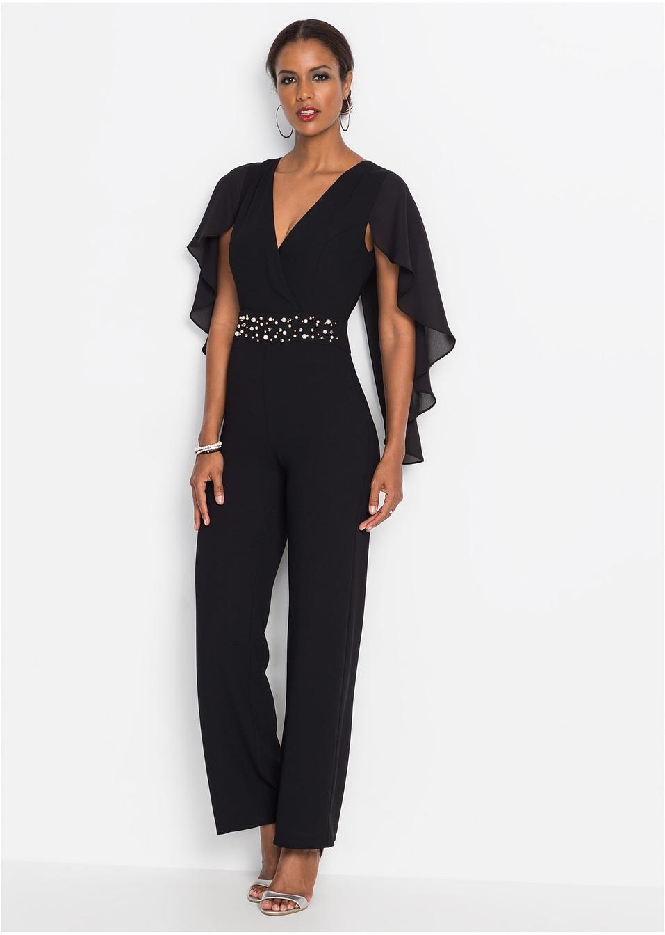 Jumpsuit mit Applikationen schwarz BODYFLIRT boutique online kaufen