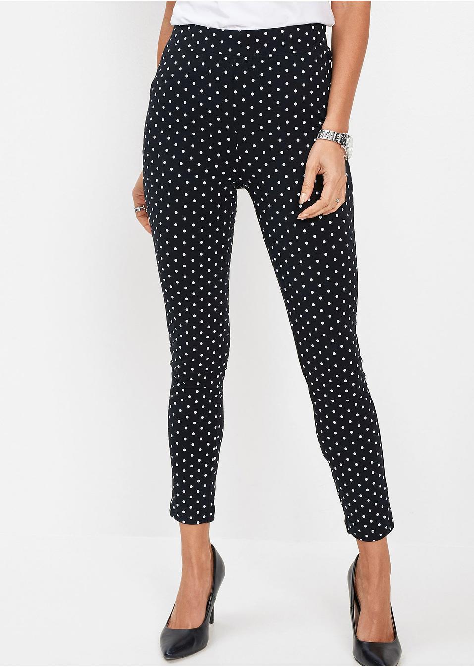 Leggings mit Punkten schwarz/weiß gepunktet - bpc selection online