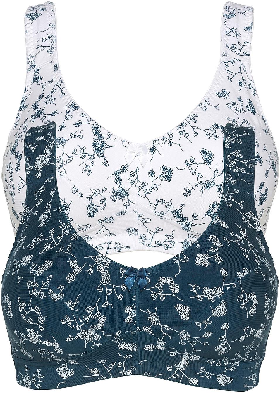 Bequemer BH mit tollem Allover-Druck - blaupetrol bedruckt + weiß bedruckt Cup F qrgmR IQQG6 Bequemer BH mit tollem Allover-Druck - blaupetrol bedruckt + weiß bedruckt Cup F qrgmR IQQG6