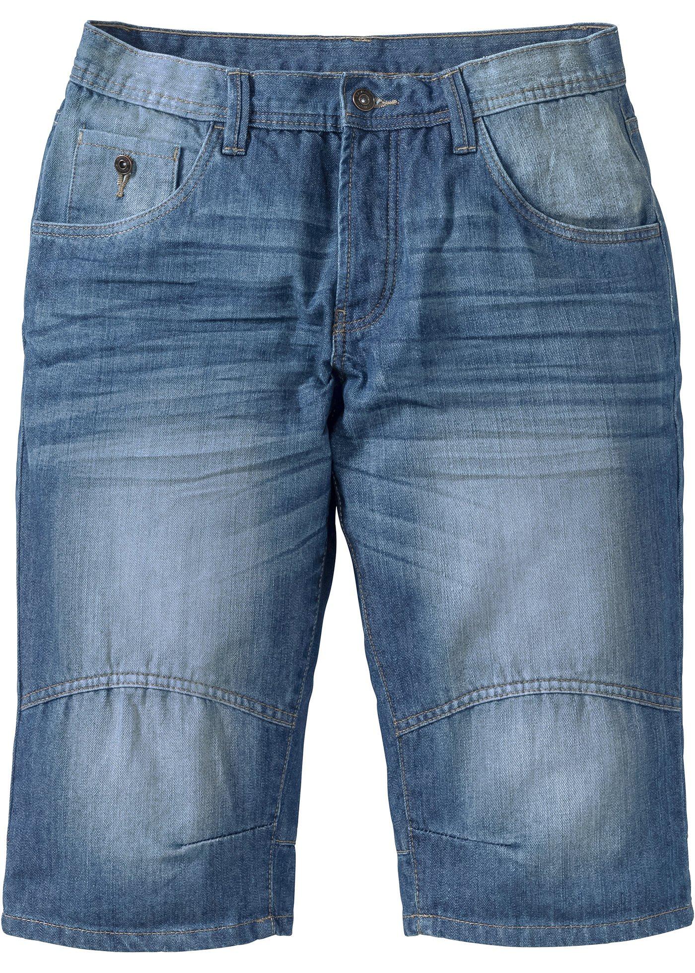 Jeans-Longbermuda, Loose Fit in blau für Herren von bonprix