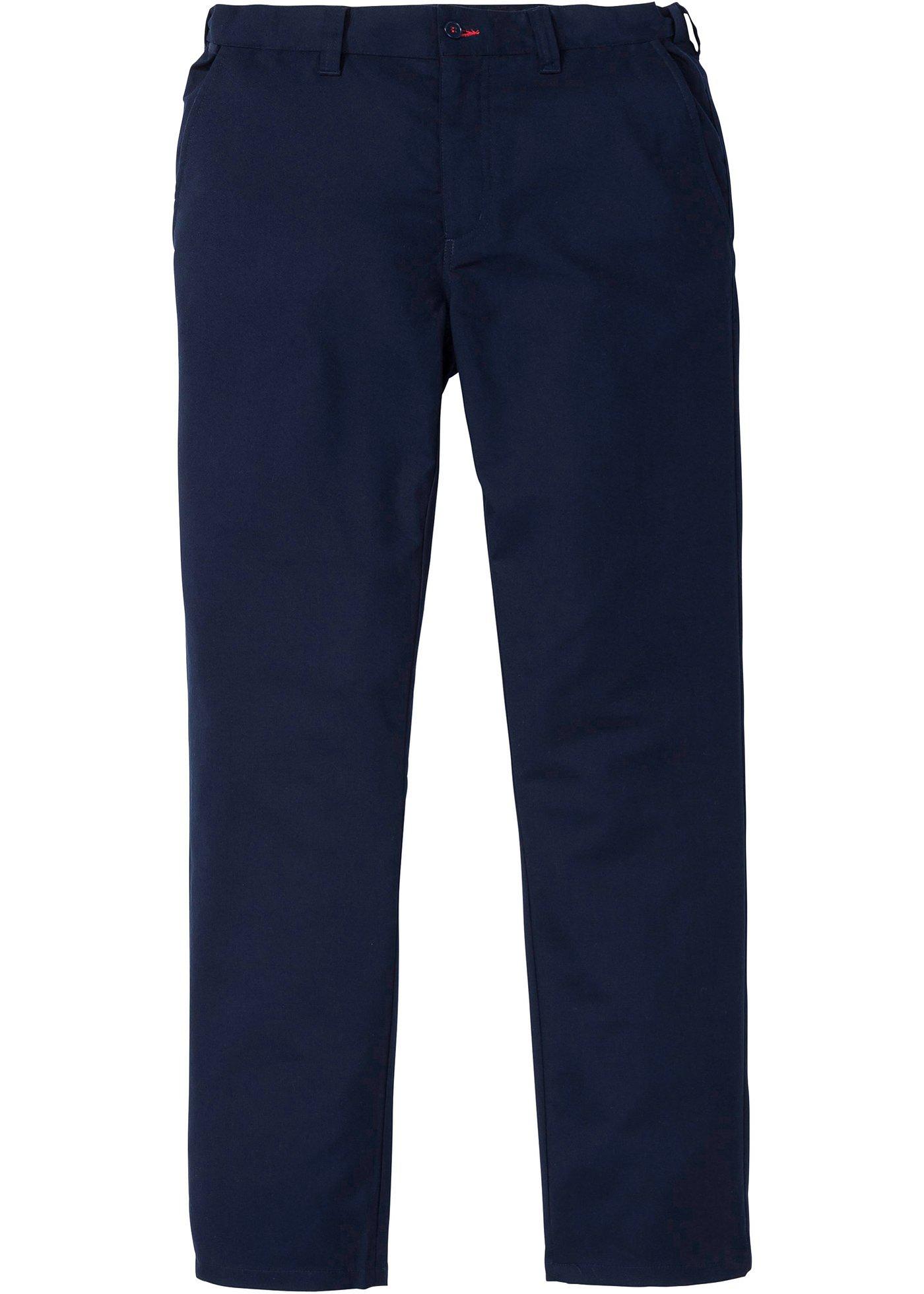 Chinohose mit Komfortbund in Wolloptik in blau für Herren von bonprix