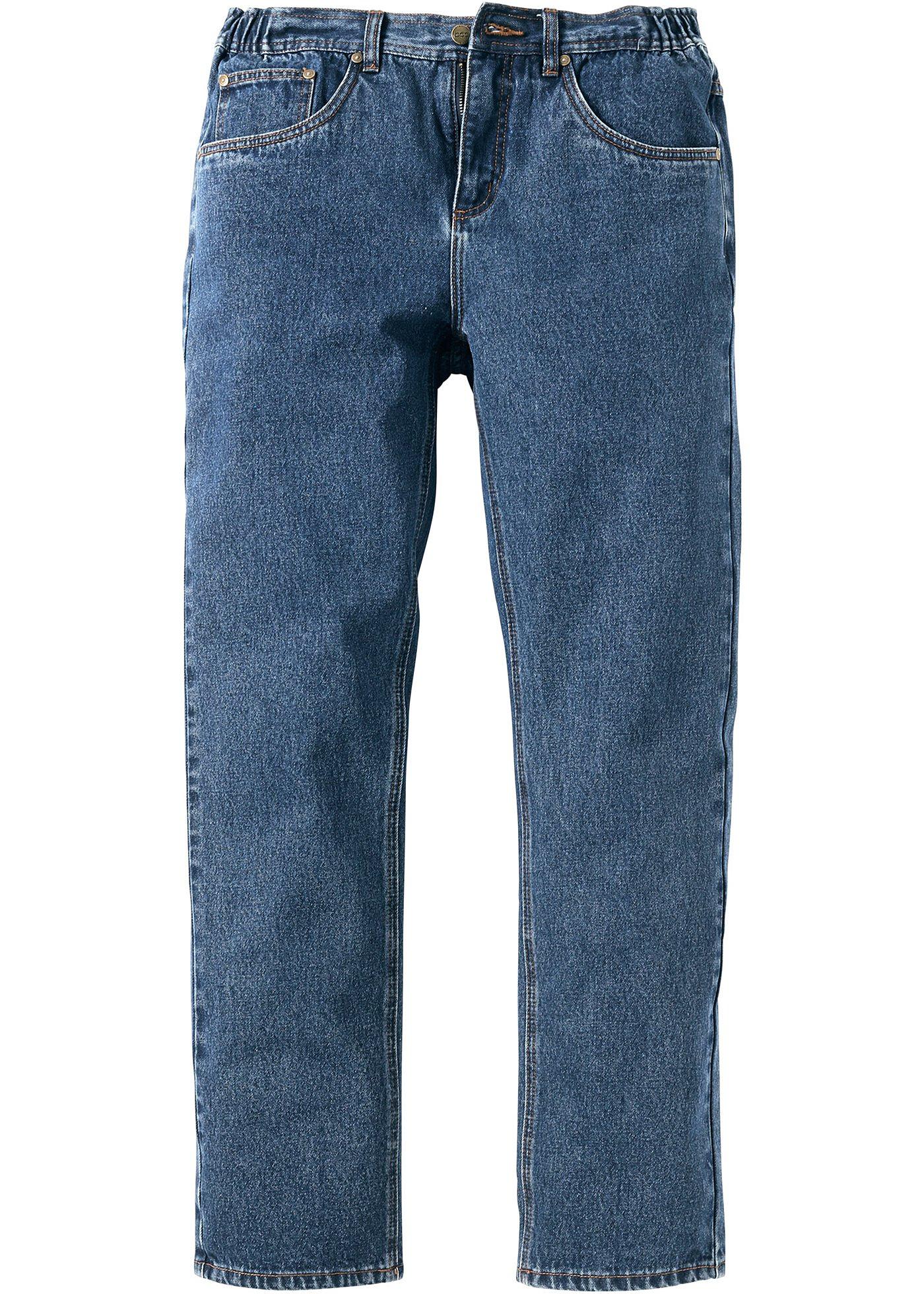 Classic Fit Jeans mit seitlichem Dehnbund, Straight in blau für Herren von bonprix
