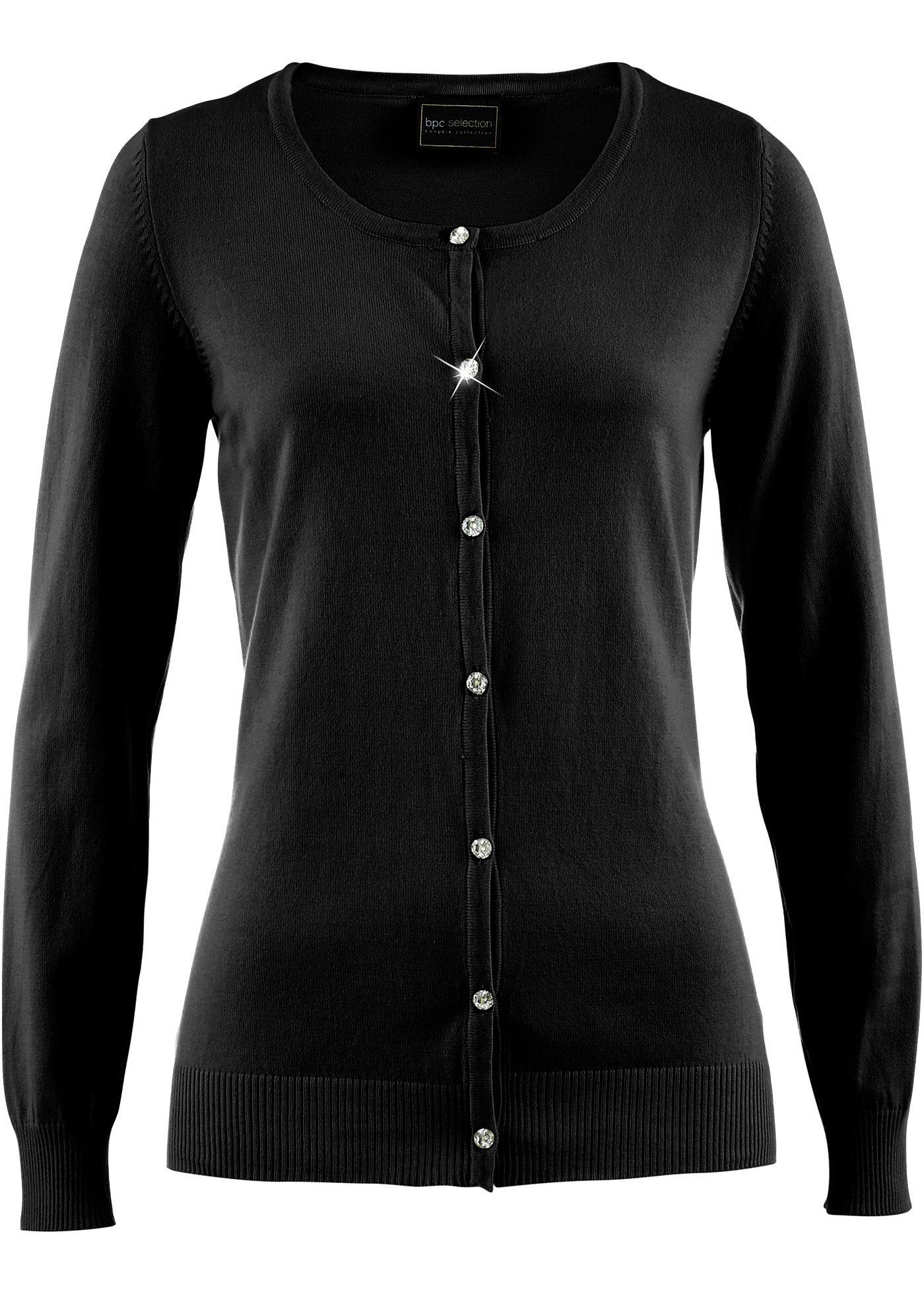 Strickjacke langarm  in schwarz für Damen von bonprix