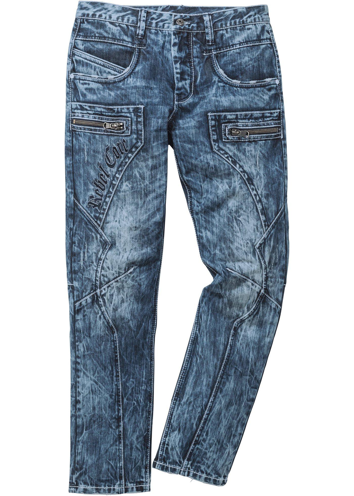 Regular Fit Jeans, Straight in blau für Herren von bonprix