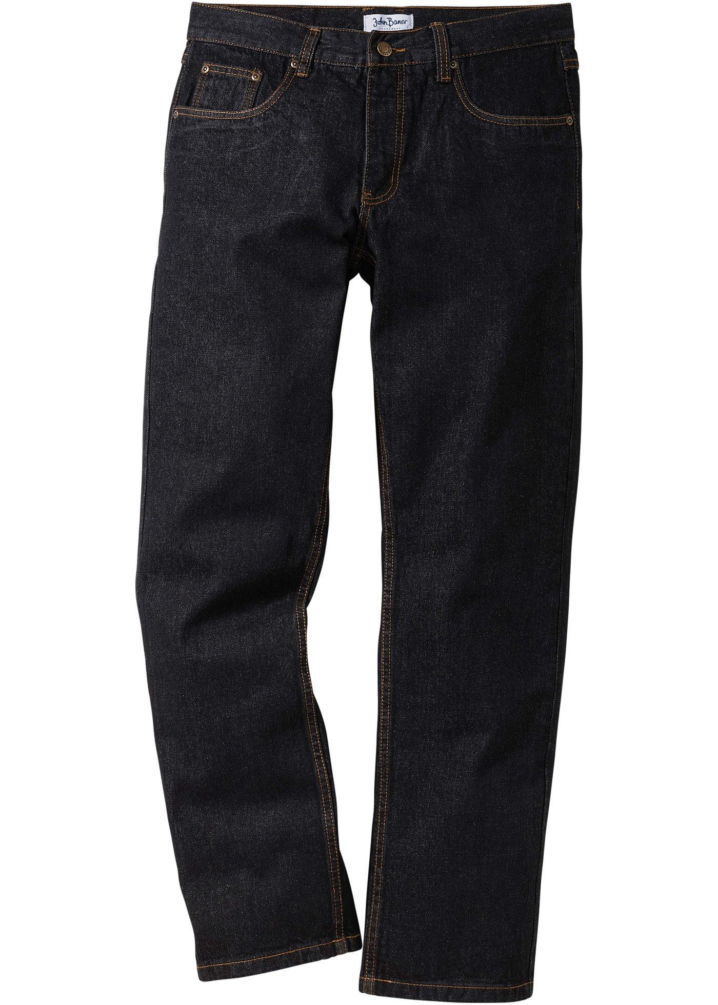 Regular Fit Jeans, Straight in schwarz für Herren von bonprix