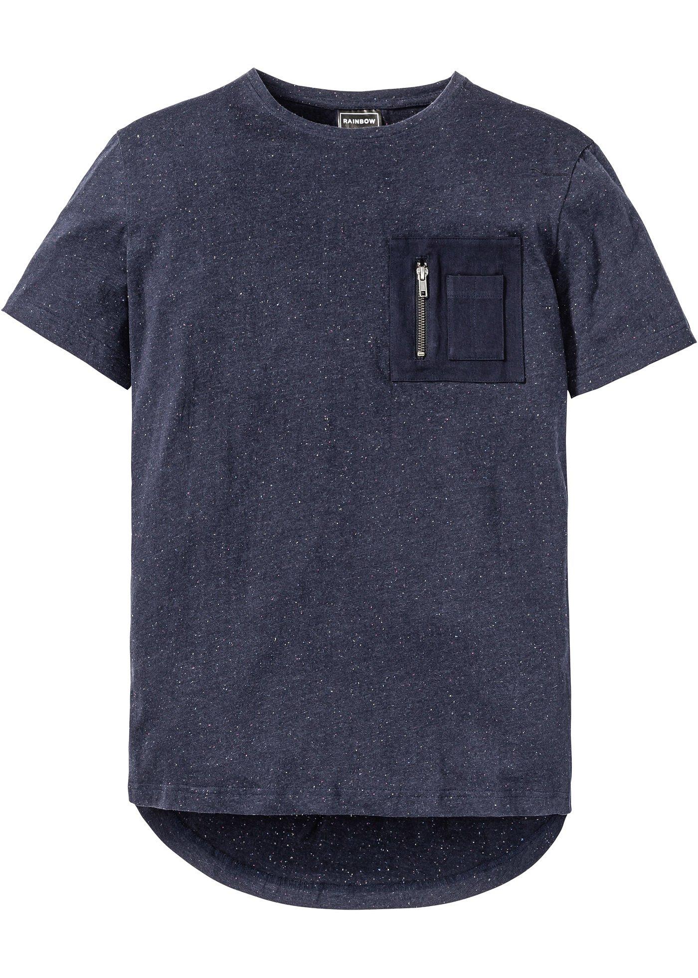 T-Shirt, Slim Fit kurzer Arm  in blau für Herren von bonprix