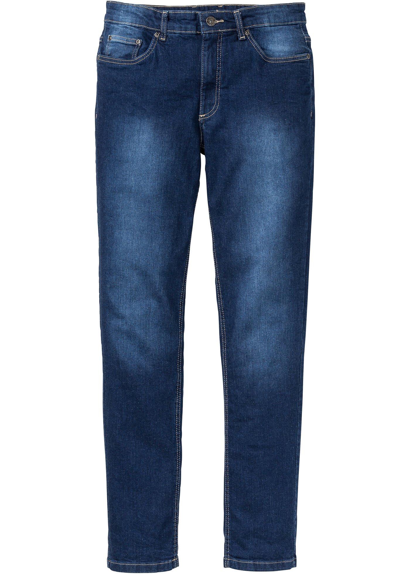 Slim Fit Stretch-Jeans, Straight in blau für Herren von bonprix