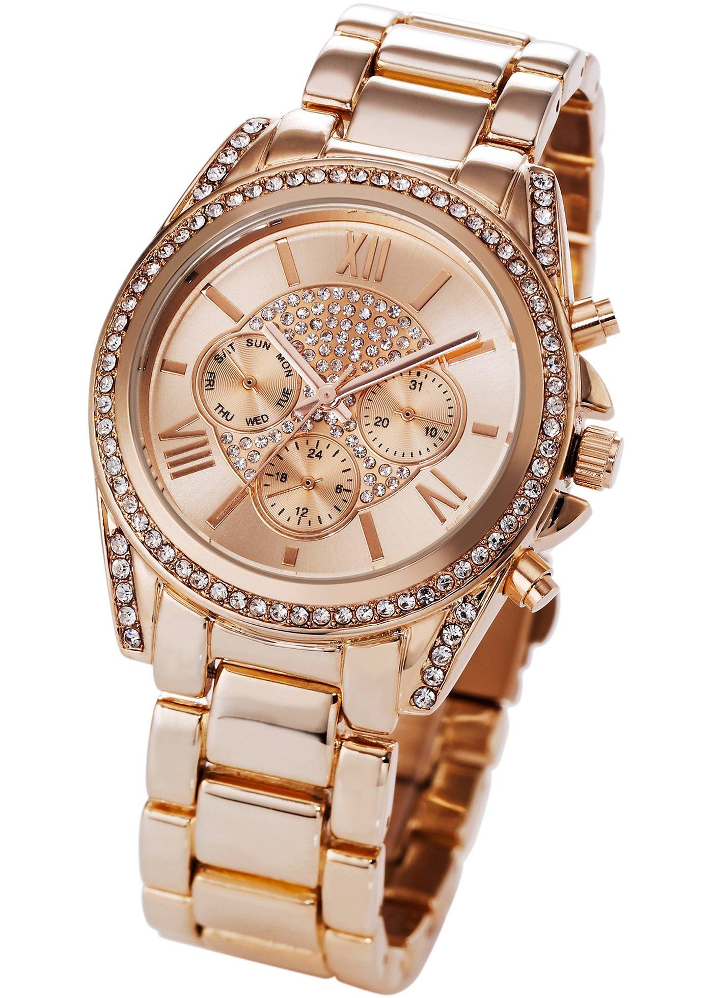 Metallarmbanduhr Tanja in gold für Damen von bonprix