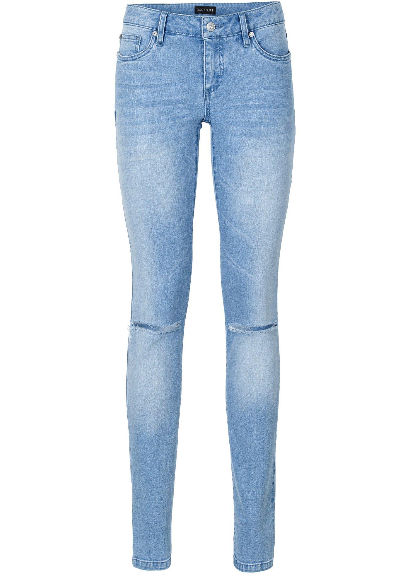 Push-up Skinny Jeans in blau für Damen von bonprix