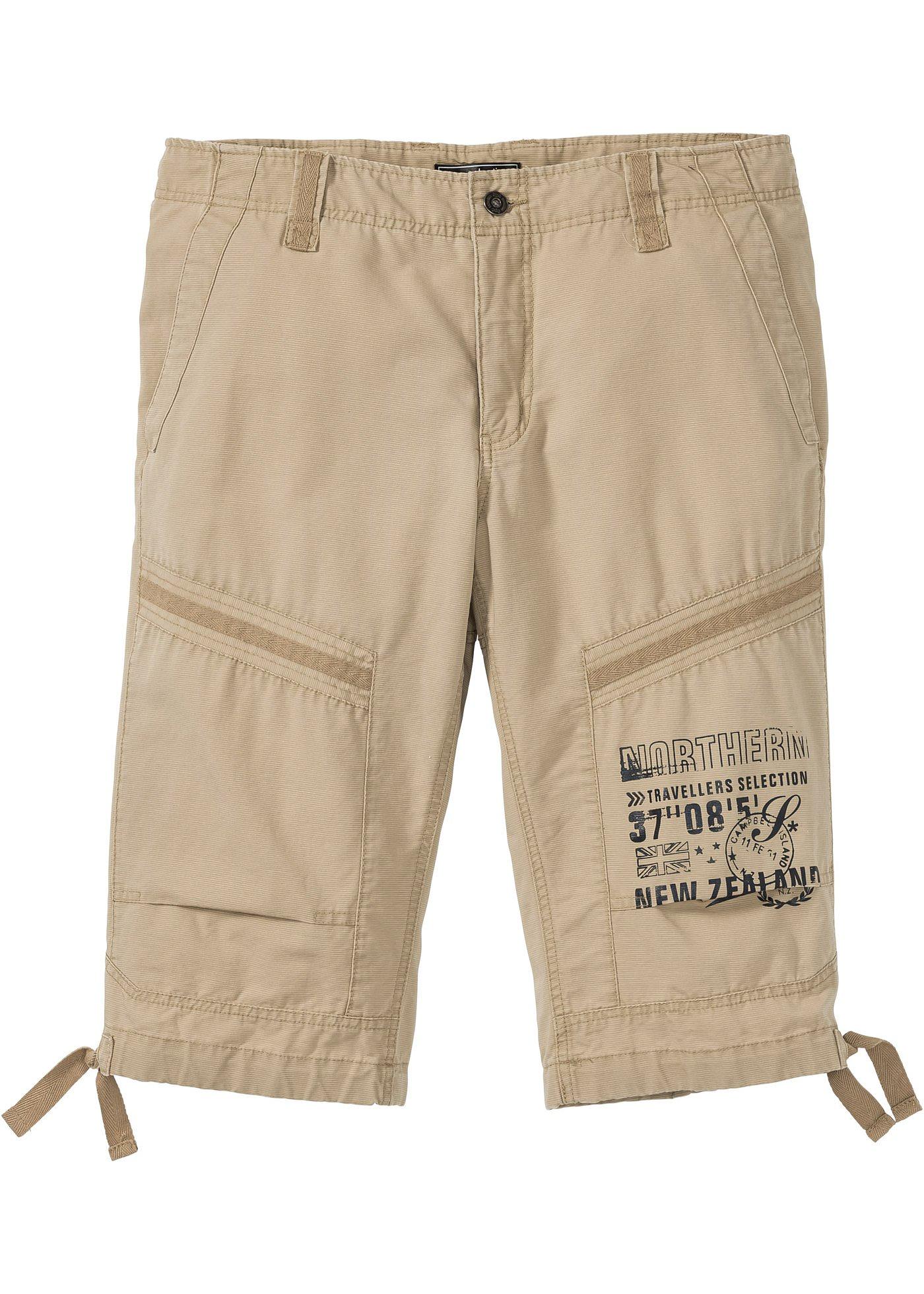 Long-Bermuda in beige für Herren von bonprix