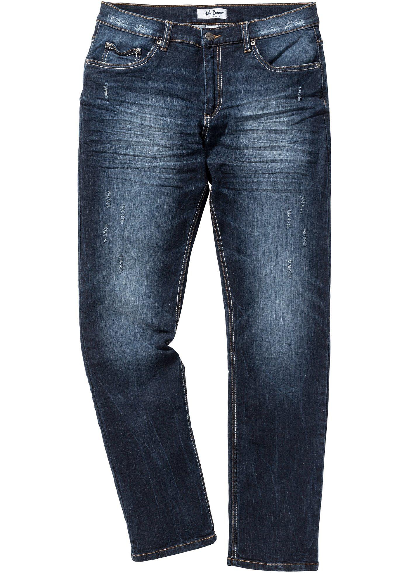 Stretch-Jeans Slim Fit Straight in blau für Herren von bonprix