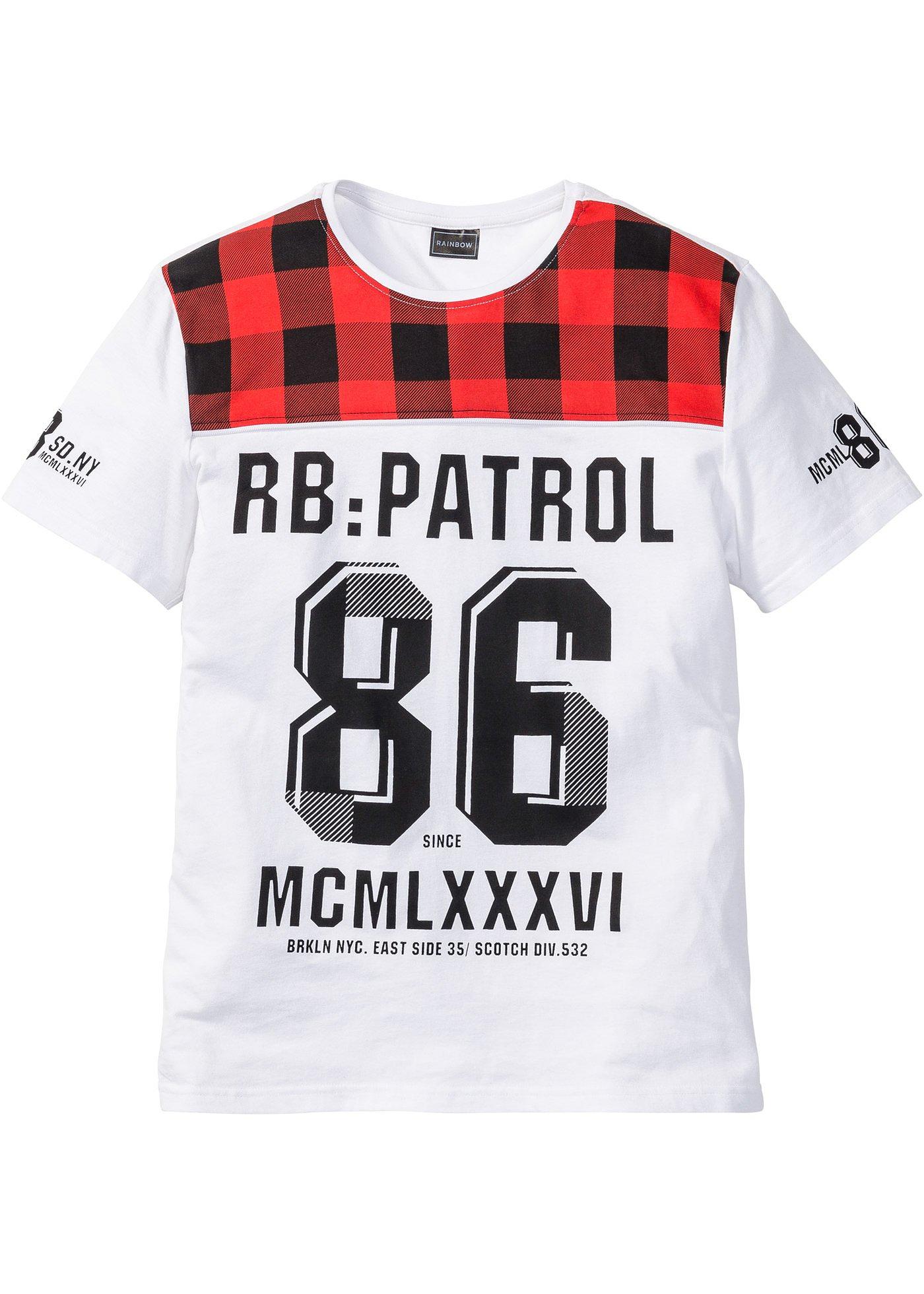 T-Shirt Regular Fit kurzer Arm  in weiß für Herren von bonprix