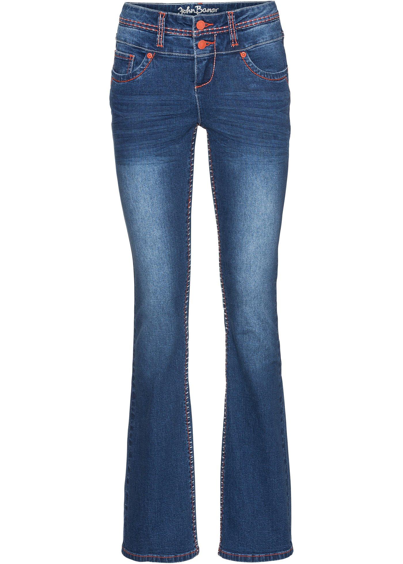 Stretch-Jeans BOOTCUT in blau für Damen von bonprix