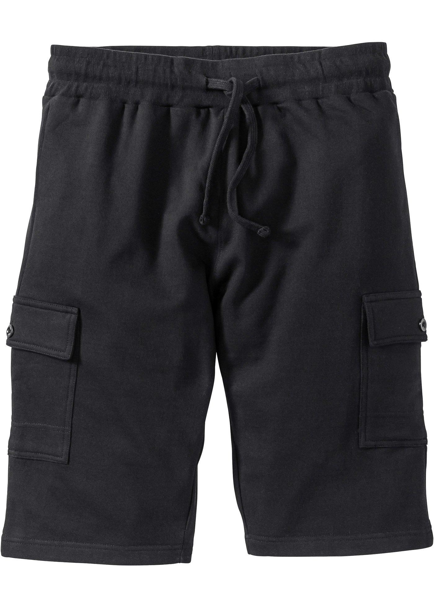 Sweat-Bermuda Slim Fit in schwarz für Herren von bonprix