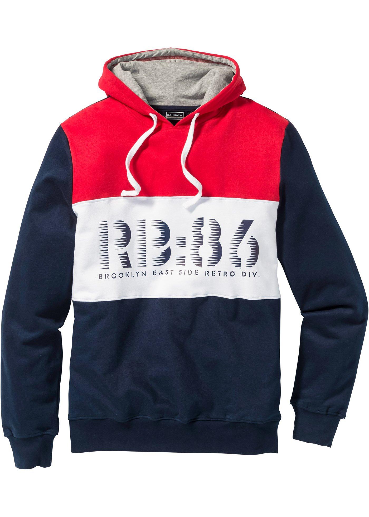 Sweatshirt Slim Fit langarm  in blau für Herren von bonprix