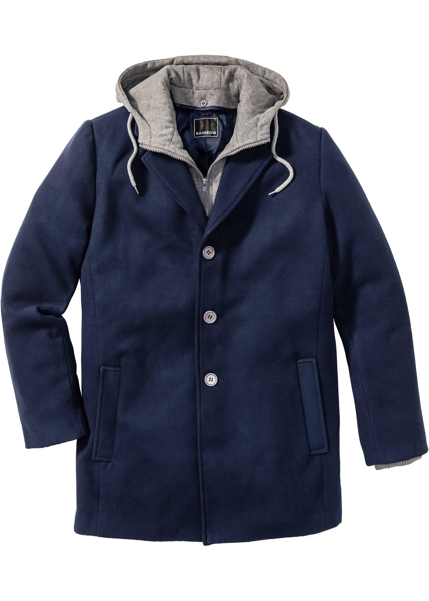 Longjacke Slim Fit langarm  in blau für Herren von bonprix
