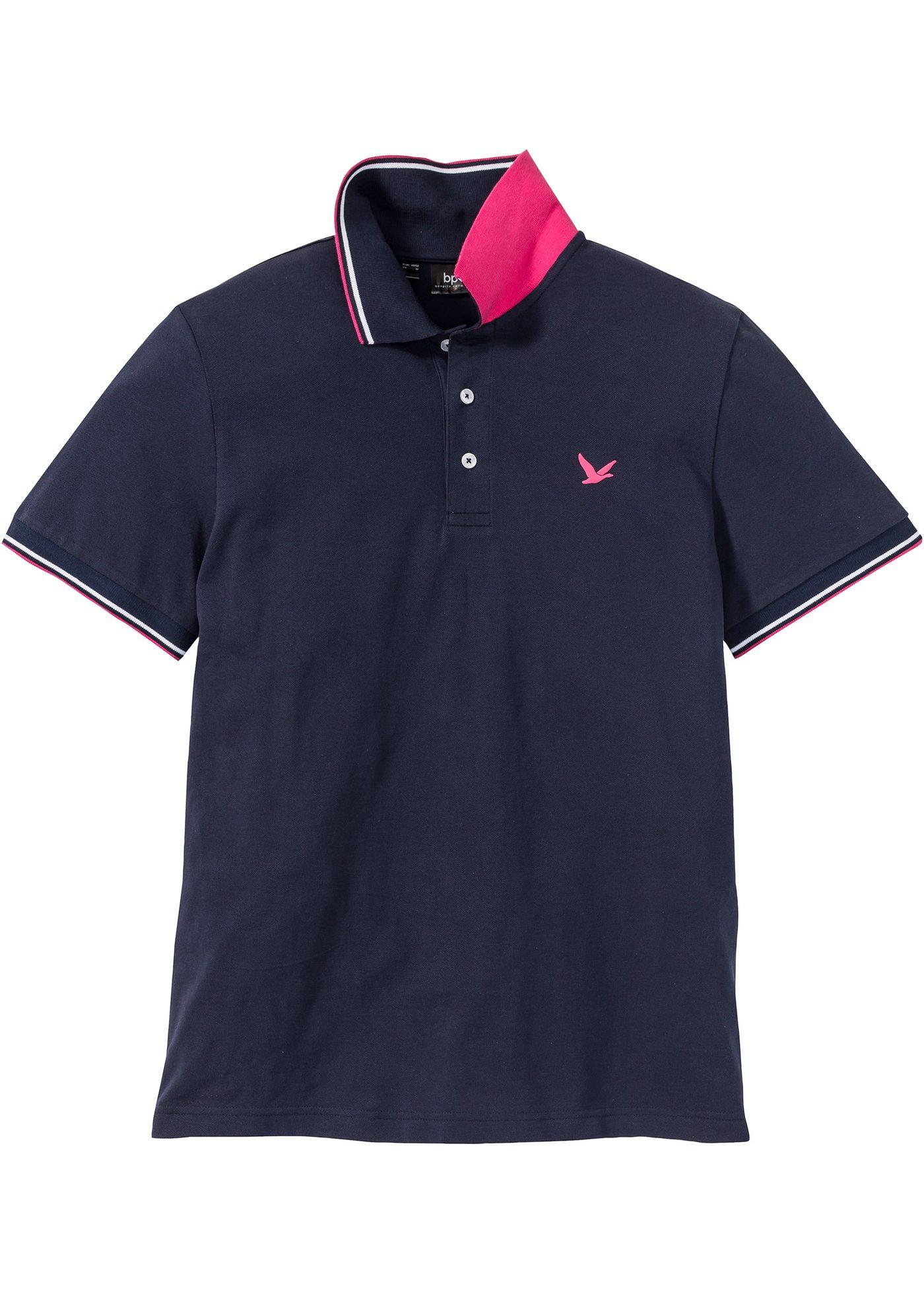 Poloshirt kurzer Arm  in blau für Herren von bonprix