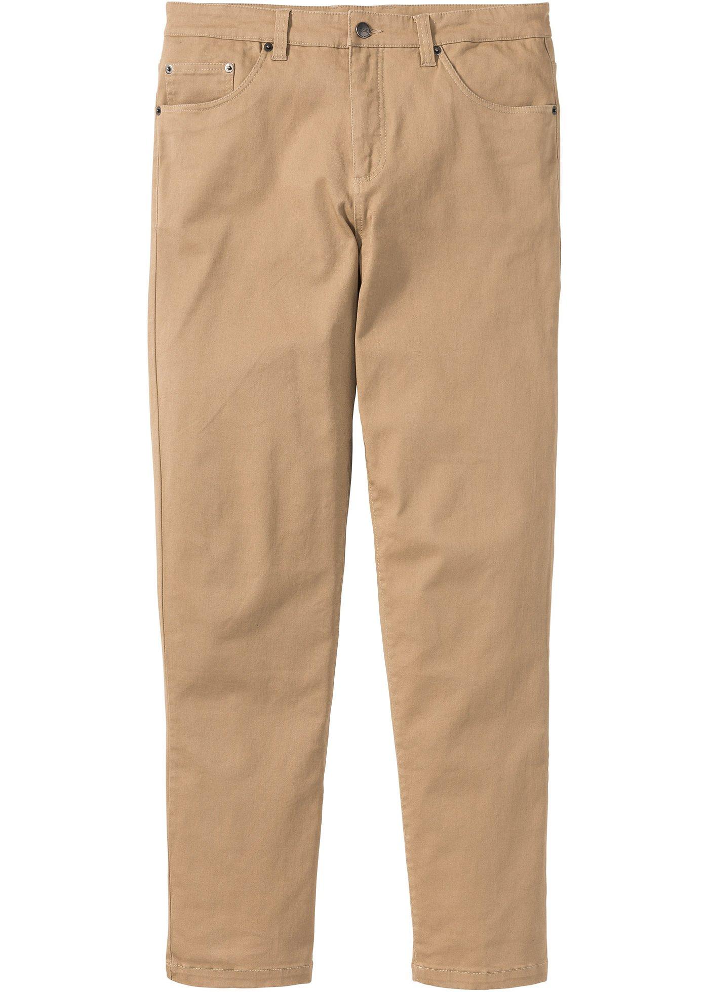 Classic Fit Stretch-Hose, Straight in beige für Herren von bonprix