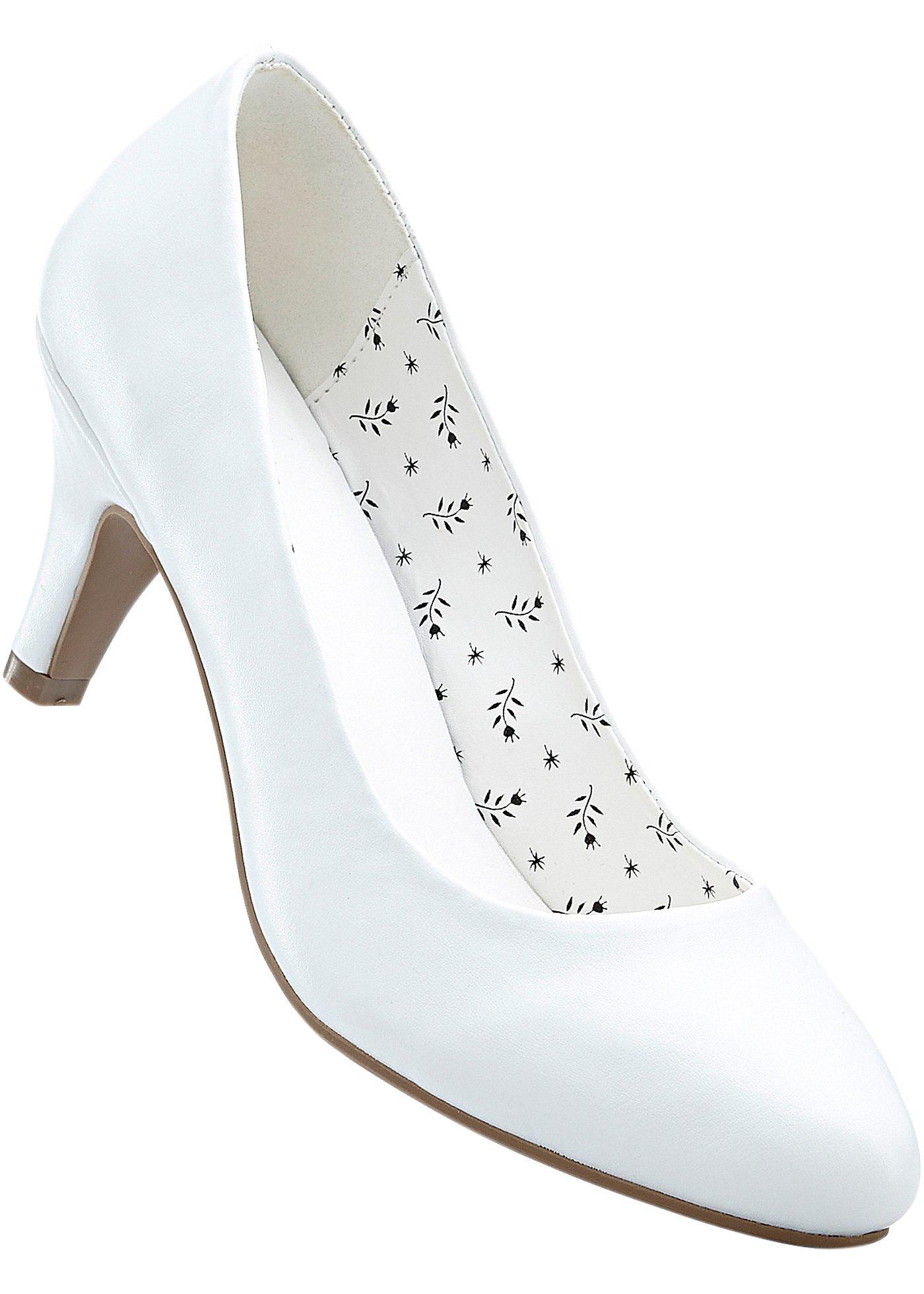 Pumps in 2 Weiten in weiß für Damen von bonprix Pumps in 2 Weiten in weiß für Damen von bonprix