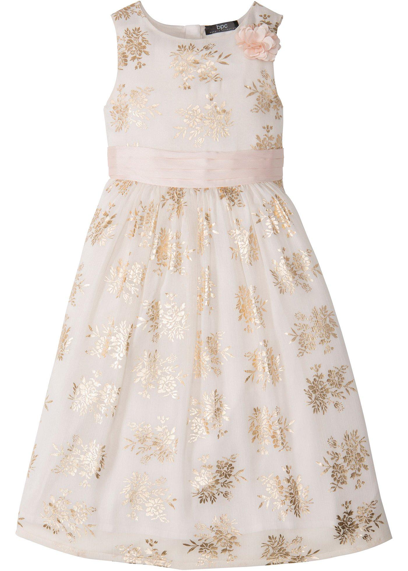 Festliches Kleid ohne Ärmel in beige von bonprix Festliches Kleid ohne Ärmel in beige von bonprix