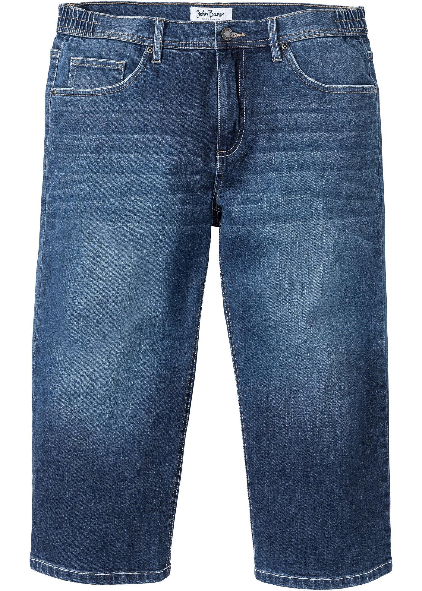 3/4 Regular Fit Komfort-Stretchjeans in blau für Herren von bonprix