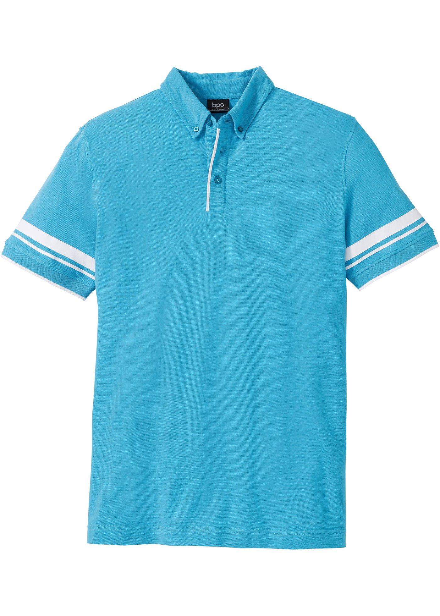 Poloshirt Regular Fit kurzer Arm  in blau für Herren von bonprix