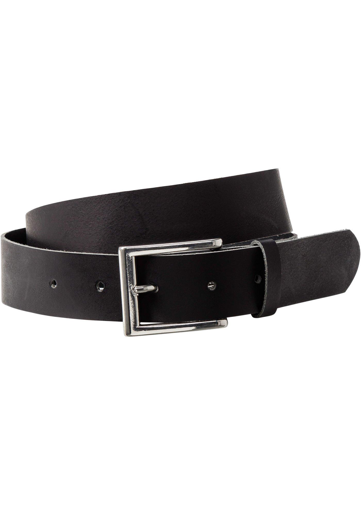 Herren Ledergürtel in schwarz für Herren von bonprix