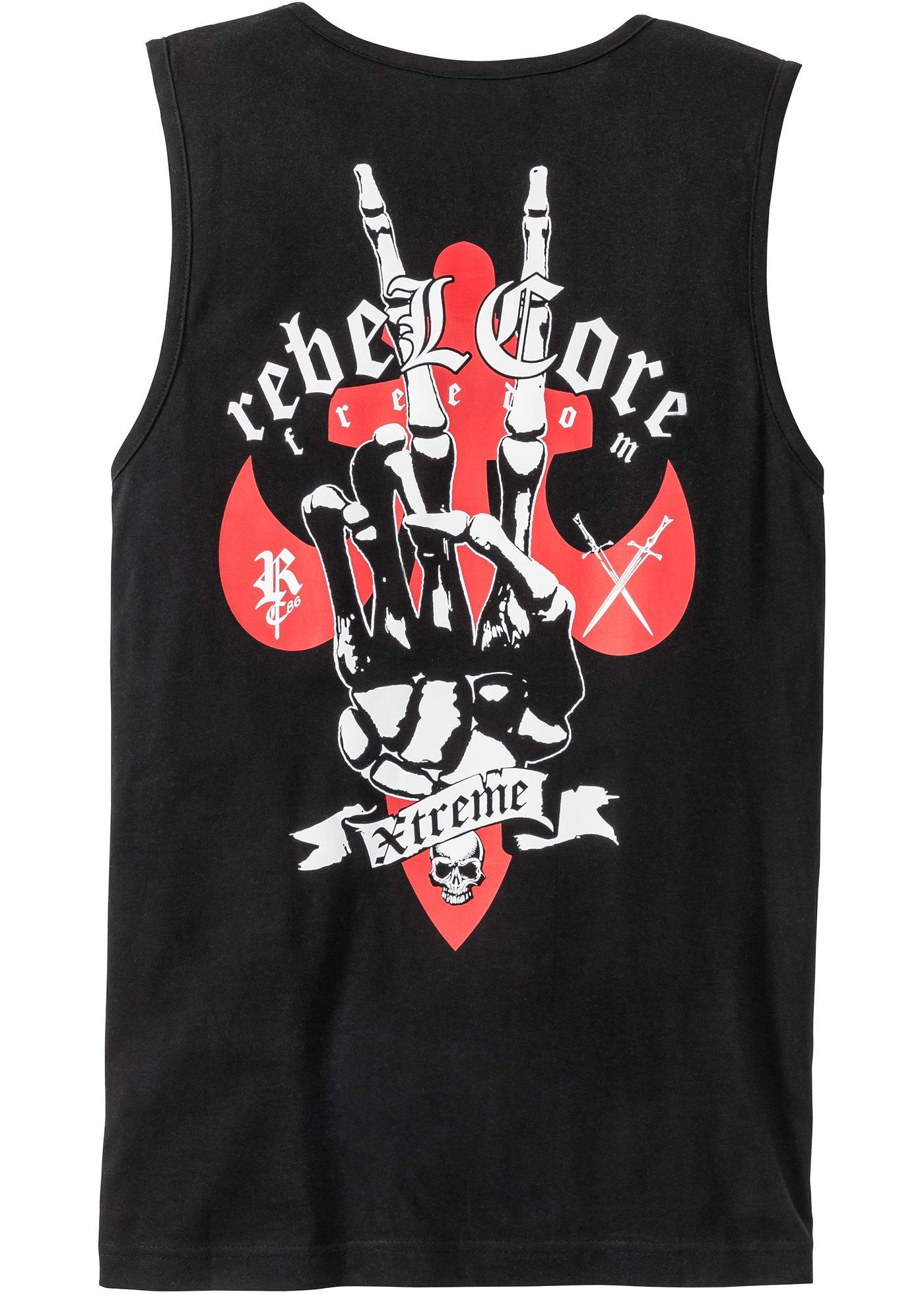 Tanktop Slim Fit ohne Ärmel  in schwarz für Herren von bonprix