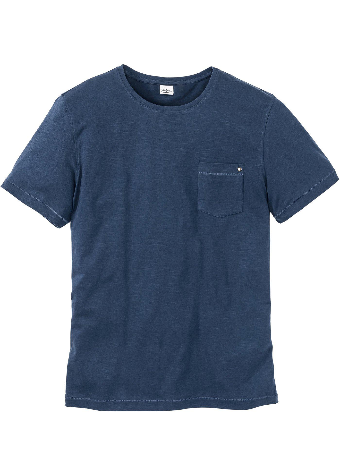 T-Shirt Regular Fit kurzer Arm  in blau für Herren von bonprix