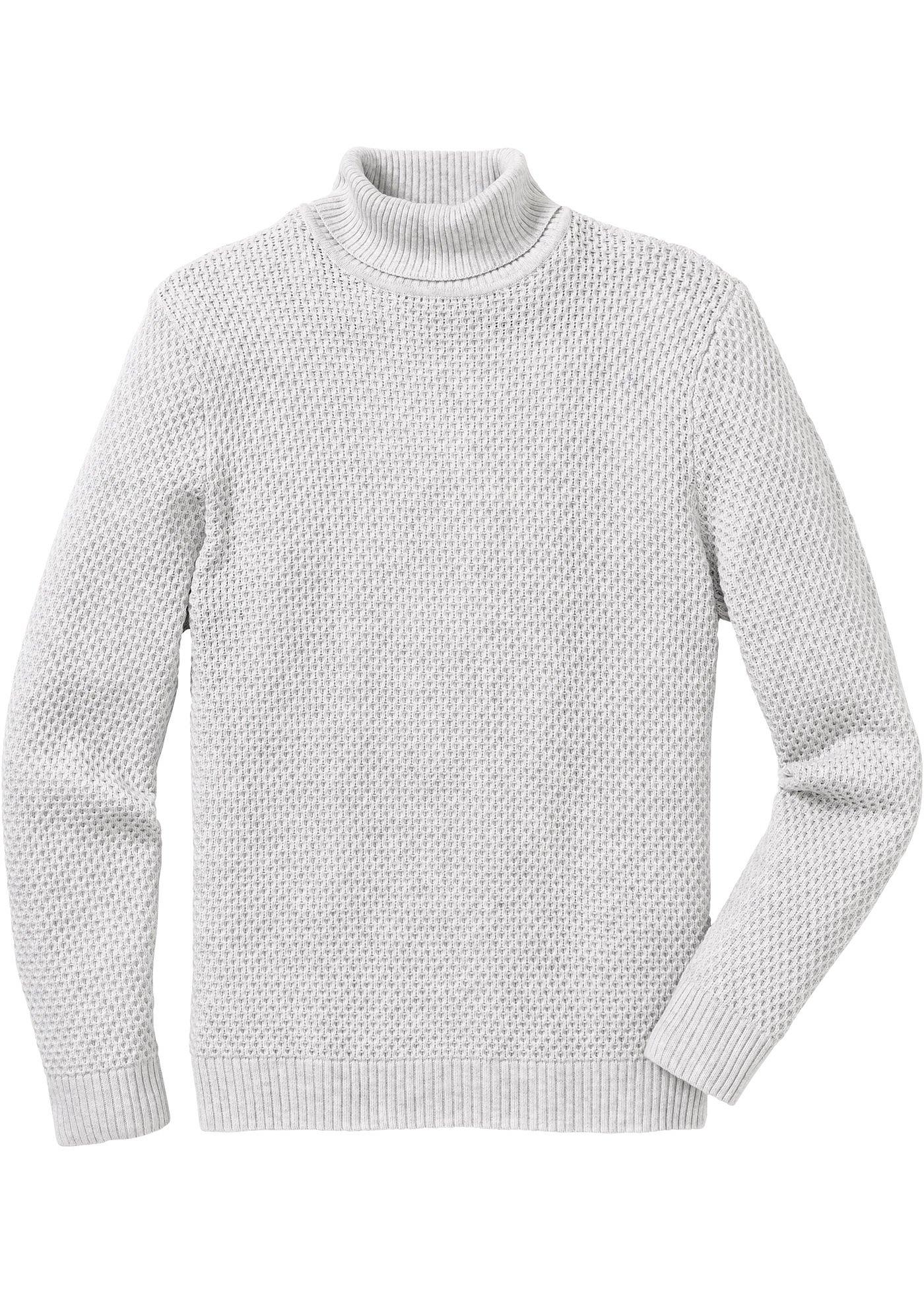 Rollkragenpullover langarm  in beige für Herren von bonprix