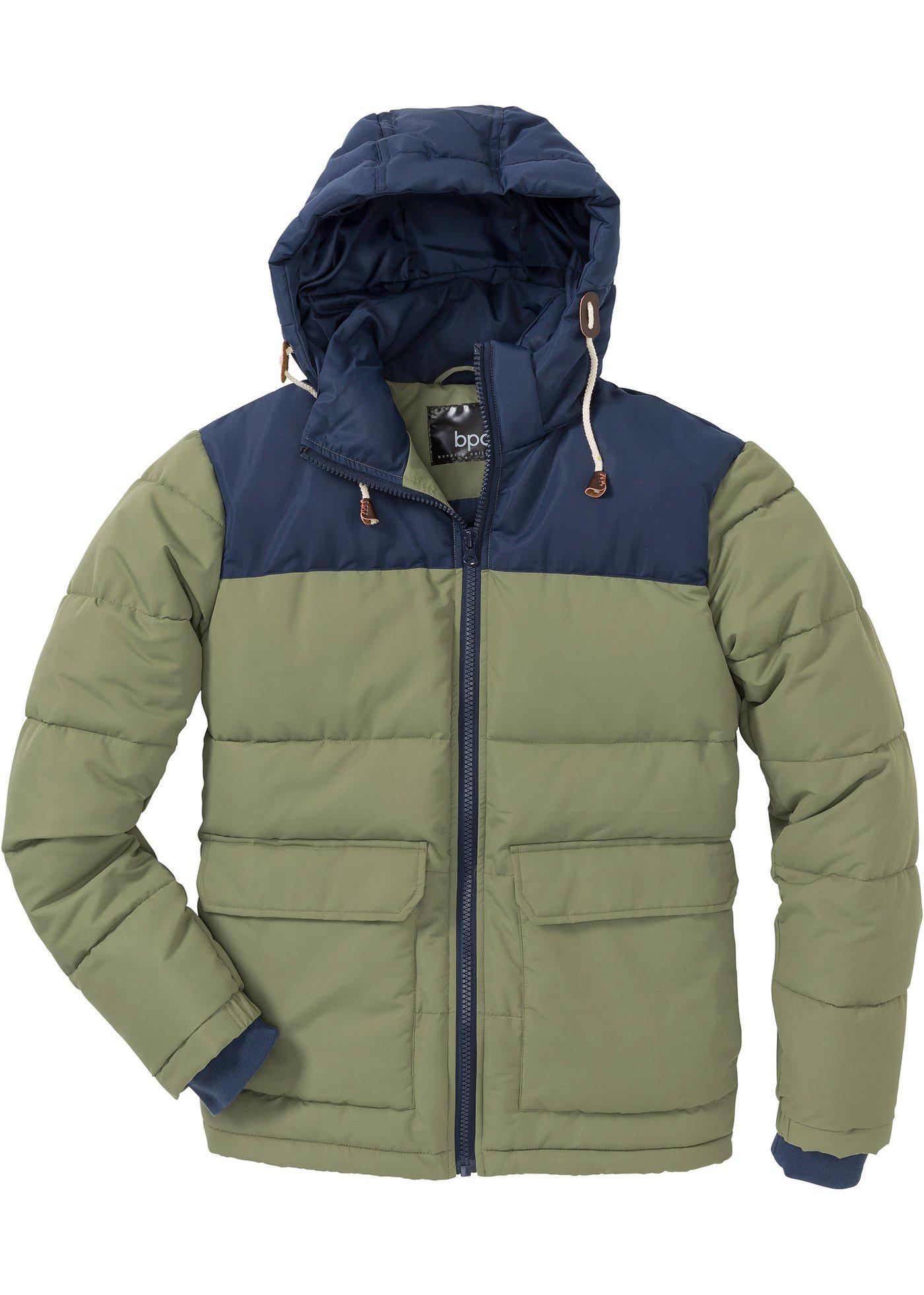 Herren Winterjacke gesteppt langarm  in grün für Herren von bonprix