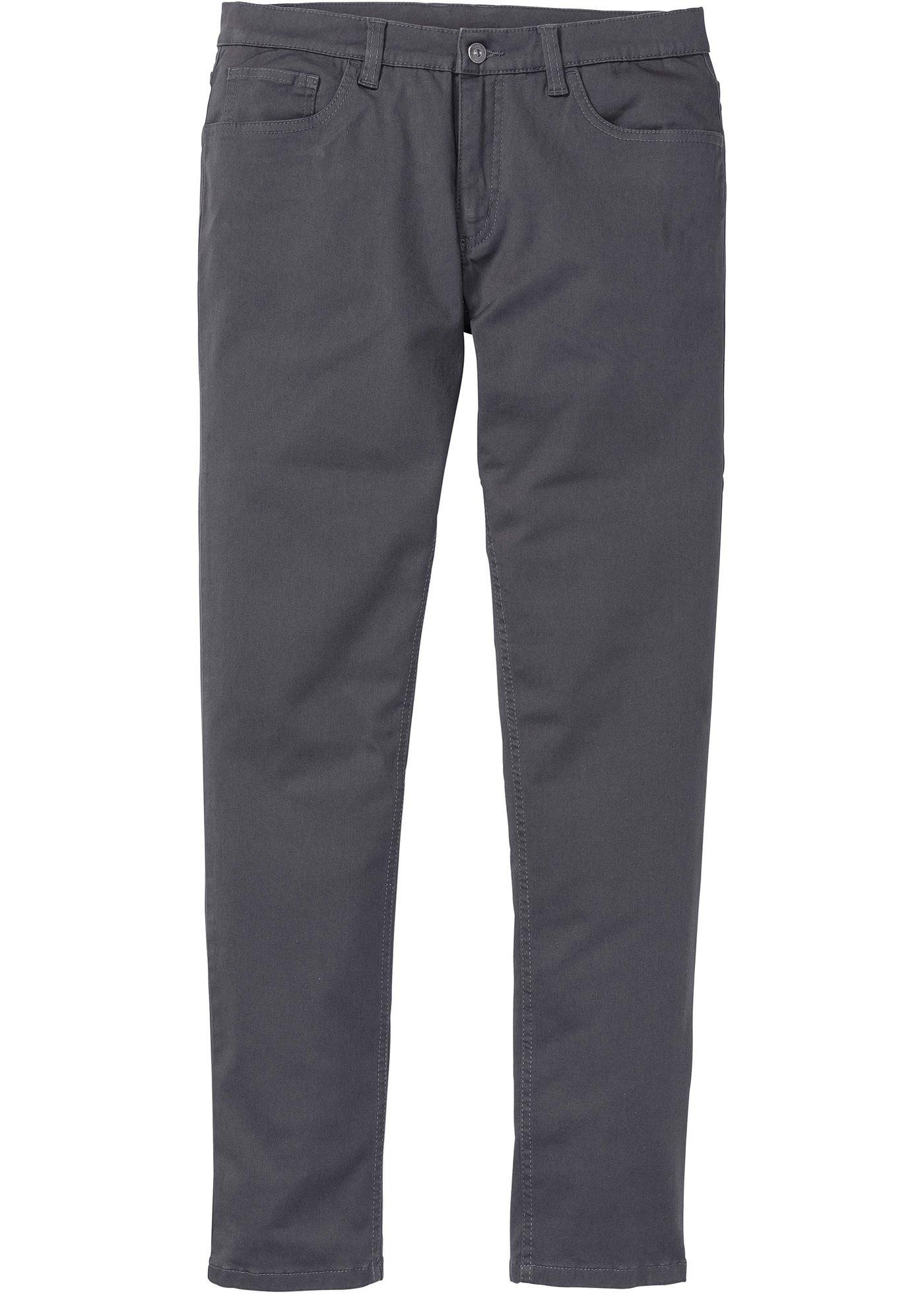 5-Pocket-Stretch-Hose Skinny Fit Straight in grau für Herren von bonprix