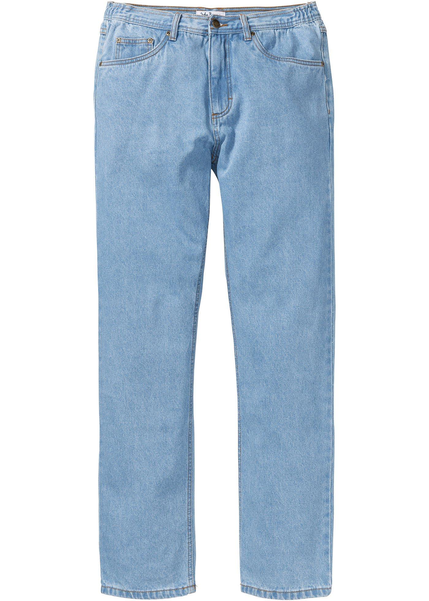 Classic Fit Jeans mit seitlichem Dehnbund, Straight in blau für Herren von bonprix