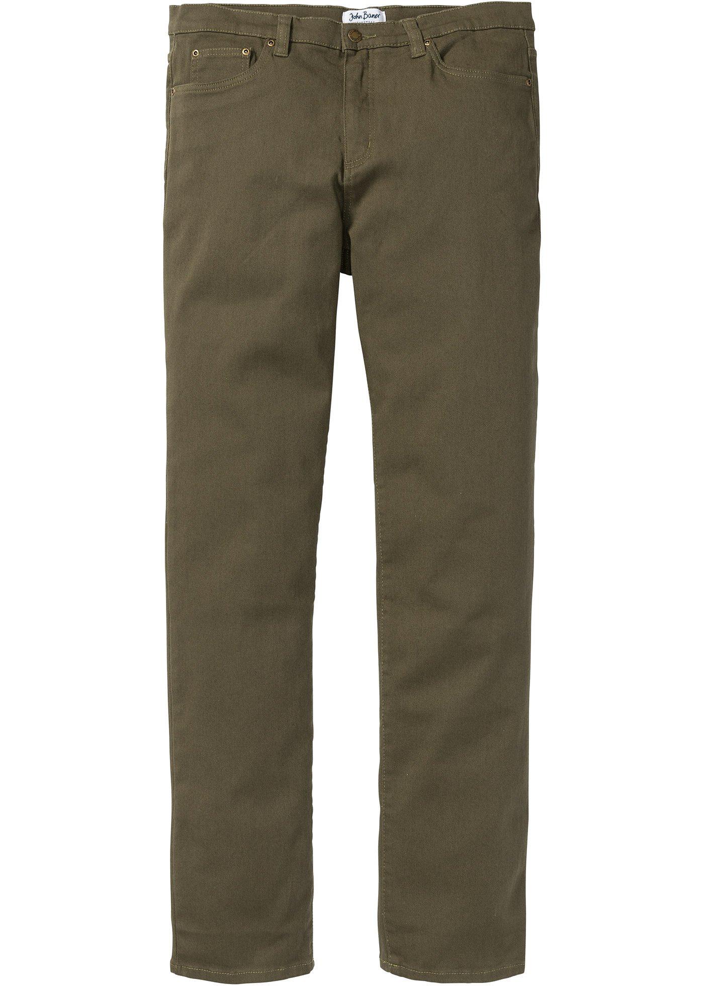 Stretch-Hose Classic Fit Straight in grün für Herren von bonprix