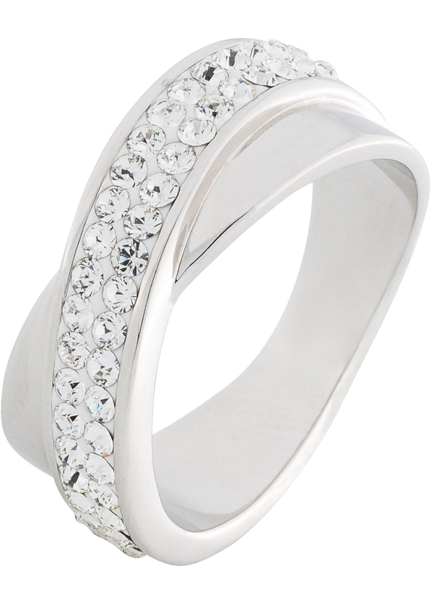 Ring veredelt mit Swarovski® Kristallen in silber für Damen von bonprix Ring veredelt mit Swarovski® Kristallen in silber für Damen von bonprix