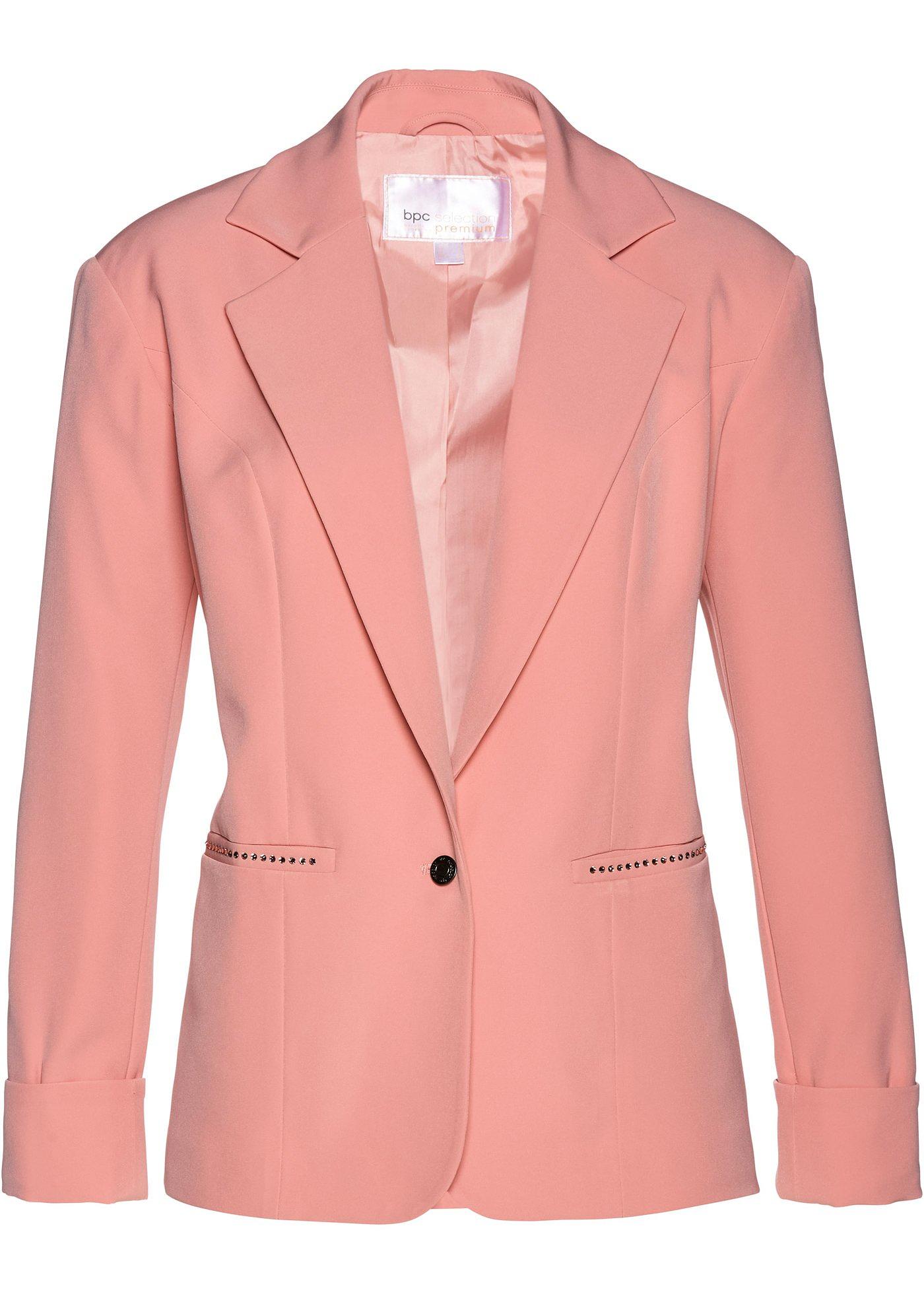 Premium Blazer mit Swarovski® Kristallen langarm in schwarz für Damen von bonprix Premium Blazer mit Swarovski® Kristallen langarm in schwarz für Damen von bonprix