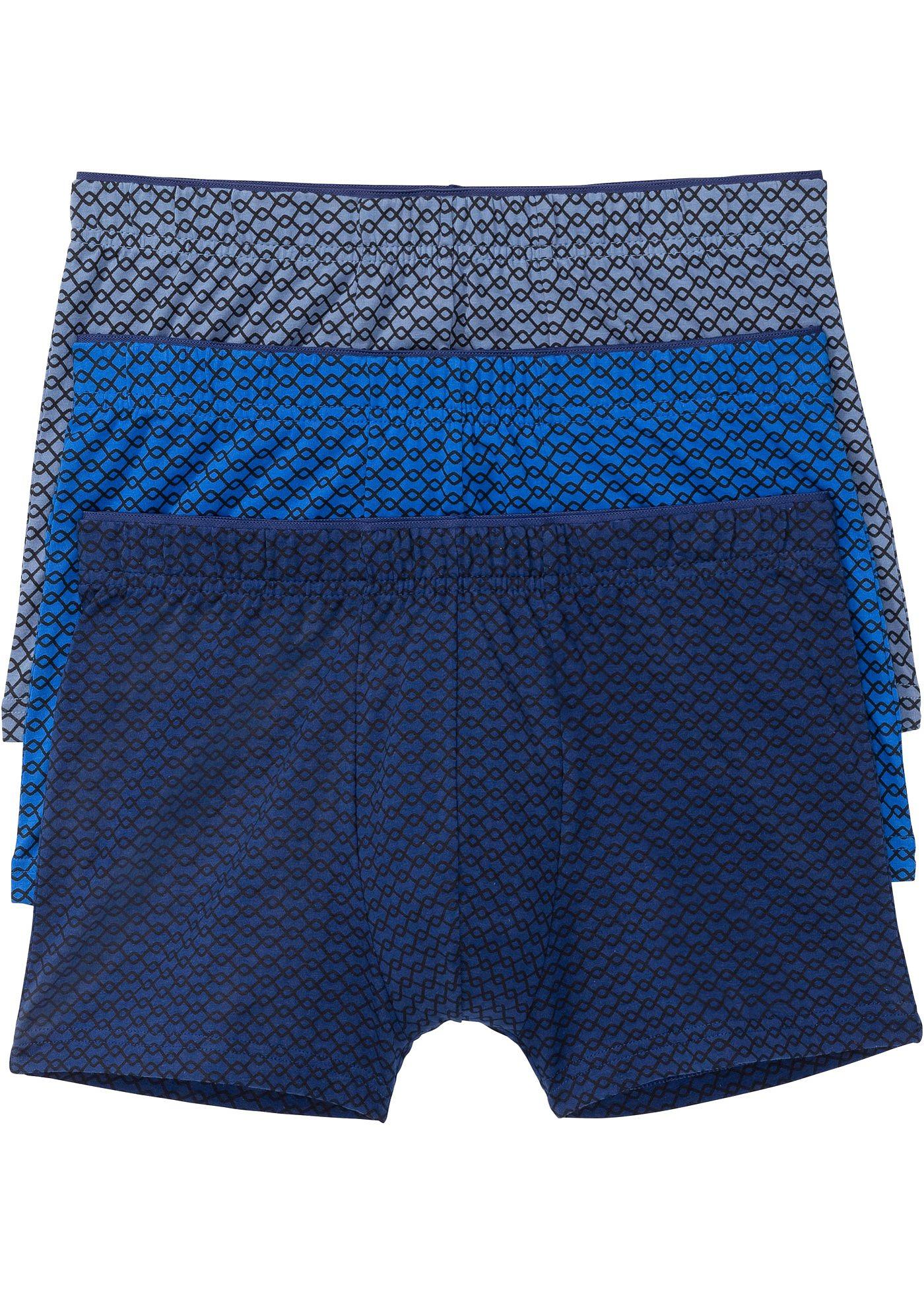 Boxer (3er-Pack) in blau für Herren von bonprix