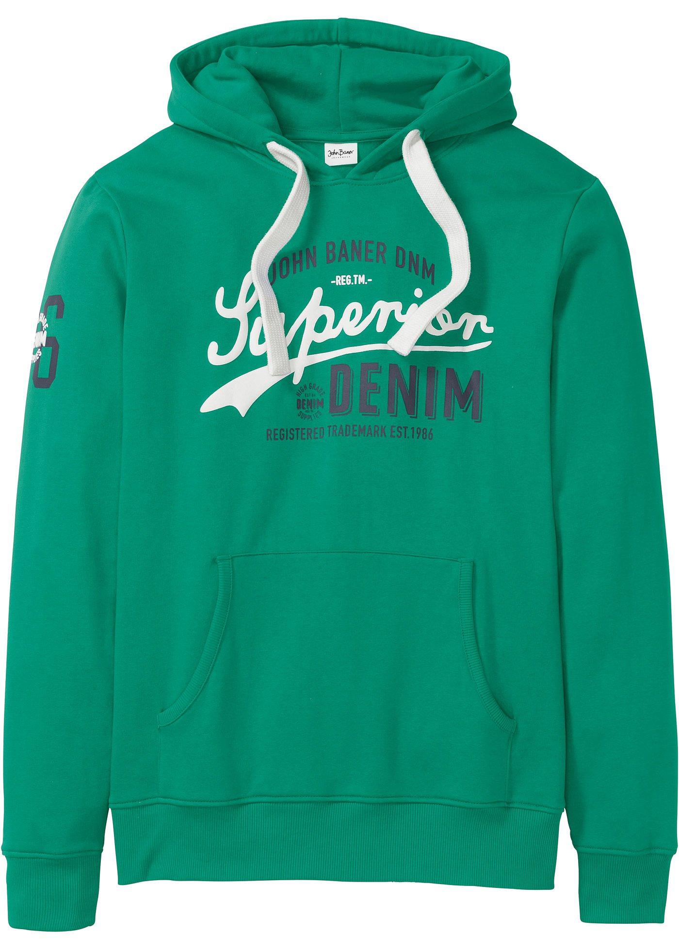 Kapuzen-Sweatshirt Regular Fit langarm  in grün für Herren von bonprix