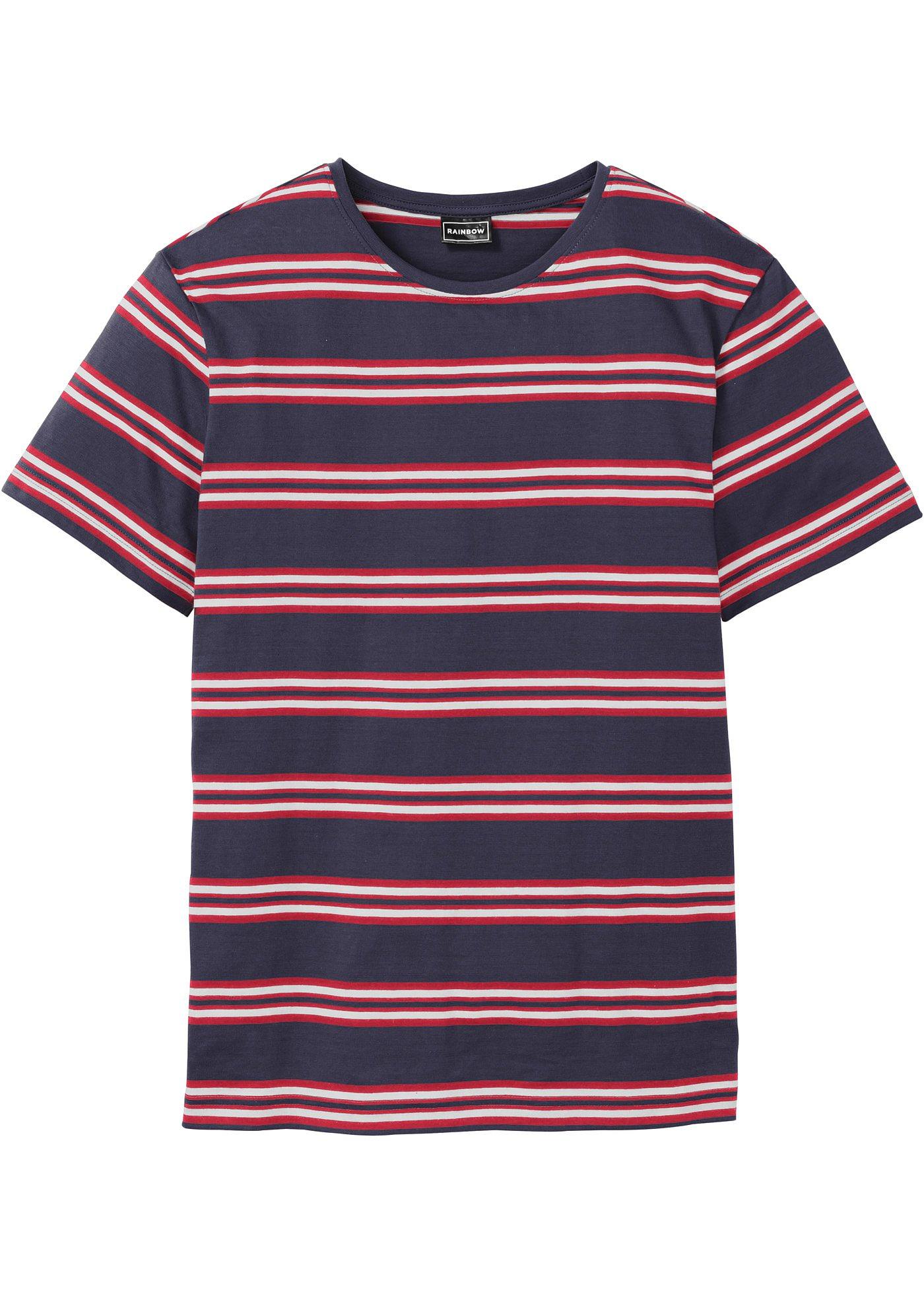 T-Shirt Regular Fit kurzer Arm  in blau für Herren von bonprix