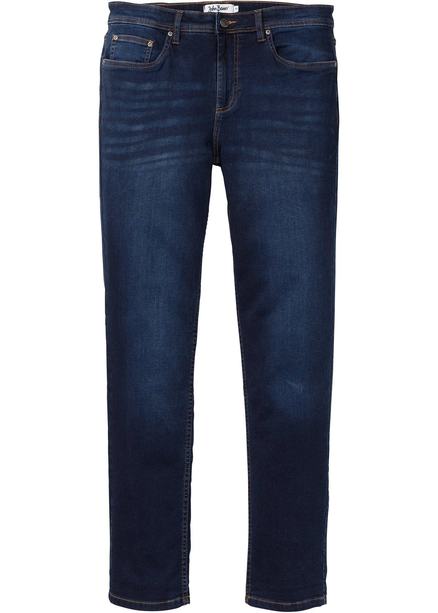 Sweat-Jeans Slim Fit Straight in blau für Herren von bonprix