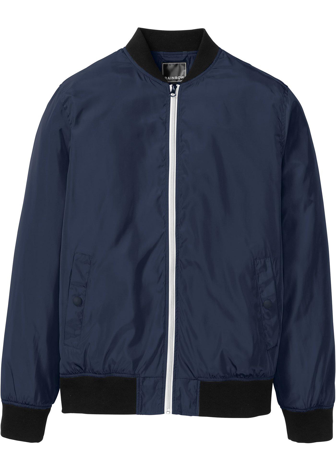 Bomberjacke mit Netzfutter langarm  blau Herren bonprix