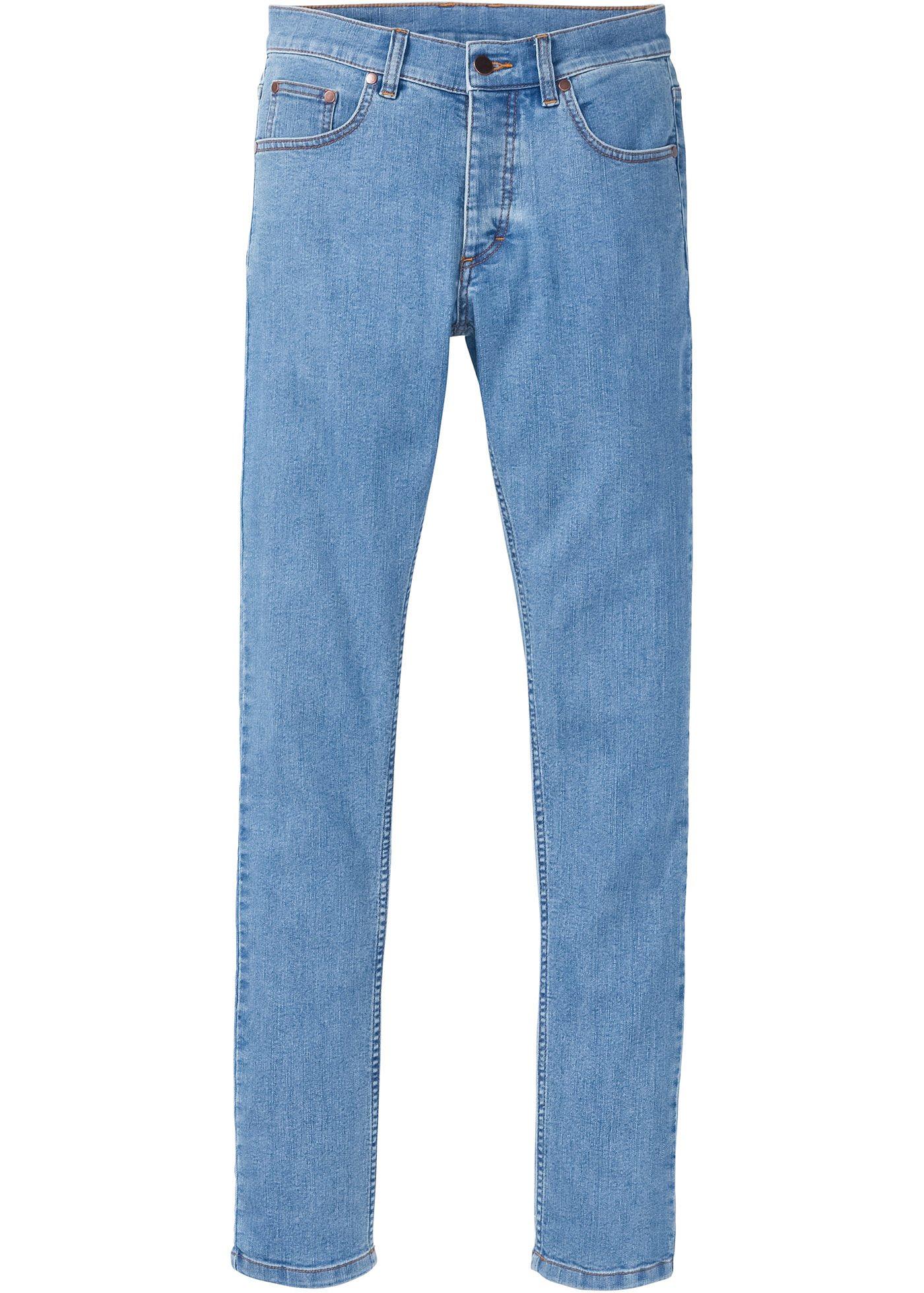 Komfort-Stretch-Jeans Skinny Fit Straight in blau für Herren von bonprix