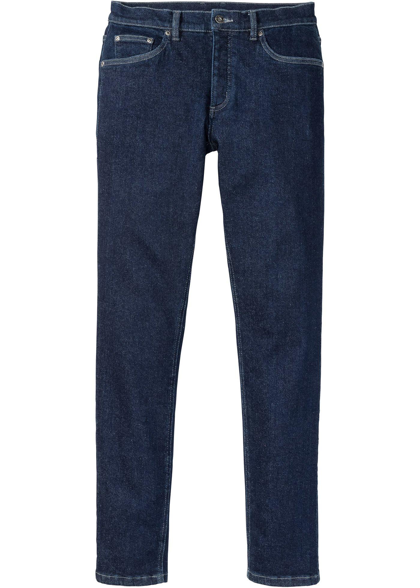 Sweat-Jeans mit Reflektordetails Slim Fit Straight in blau für Herren von bonprix