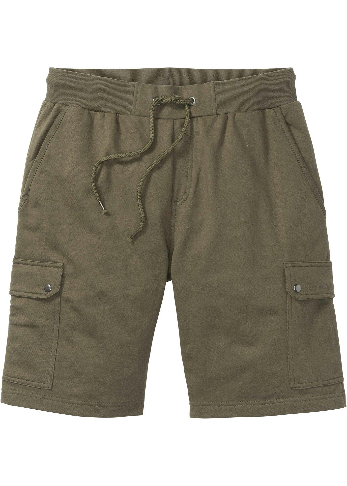 Cargo-Sweat-Bermuda in grün für Herren von bonprix