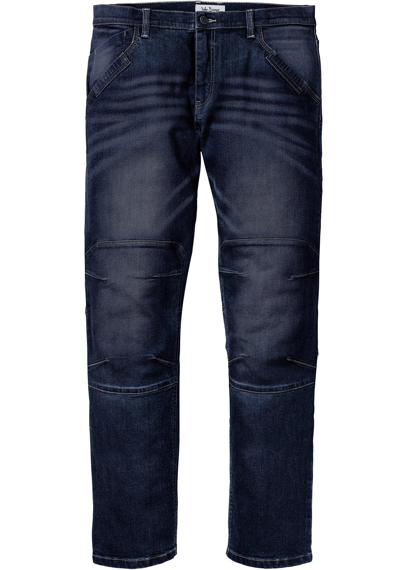 Stretch-Jeans Regular Fit Straight in blau für Herren von bonprix