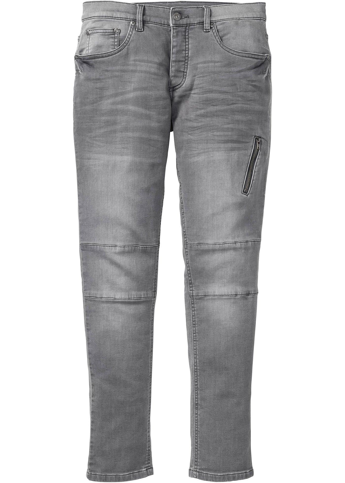 Sweat-Jeans Skinny Fit Straight in grau für Herren von bonprix