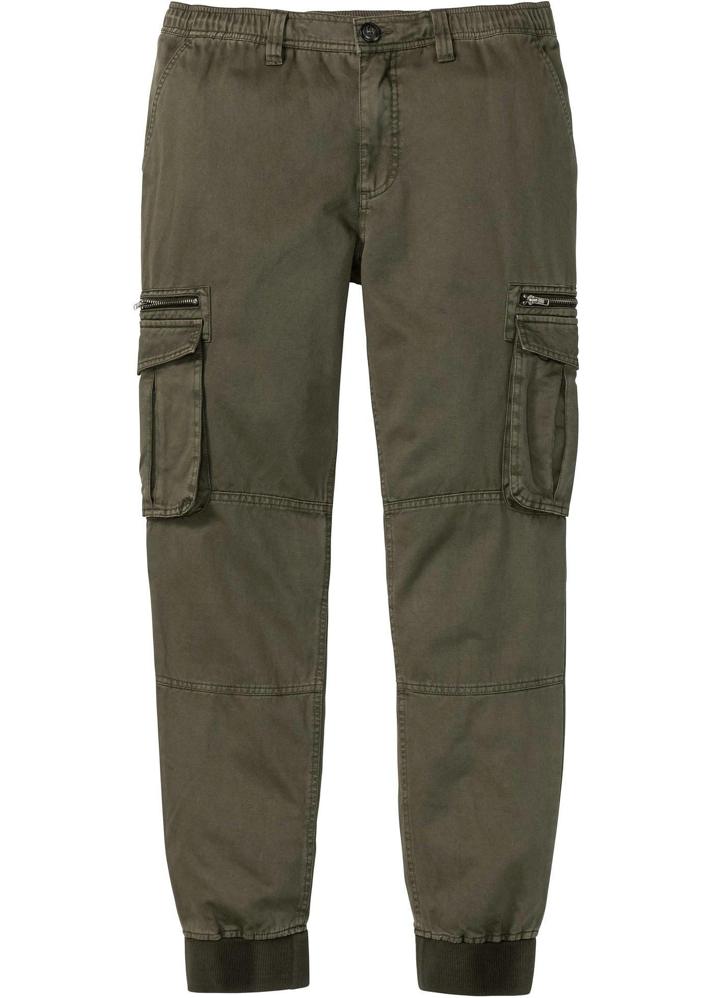 Cargo-Hose Regular Fit Straight in grün für Herren von bonprix