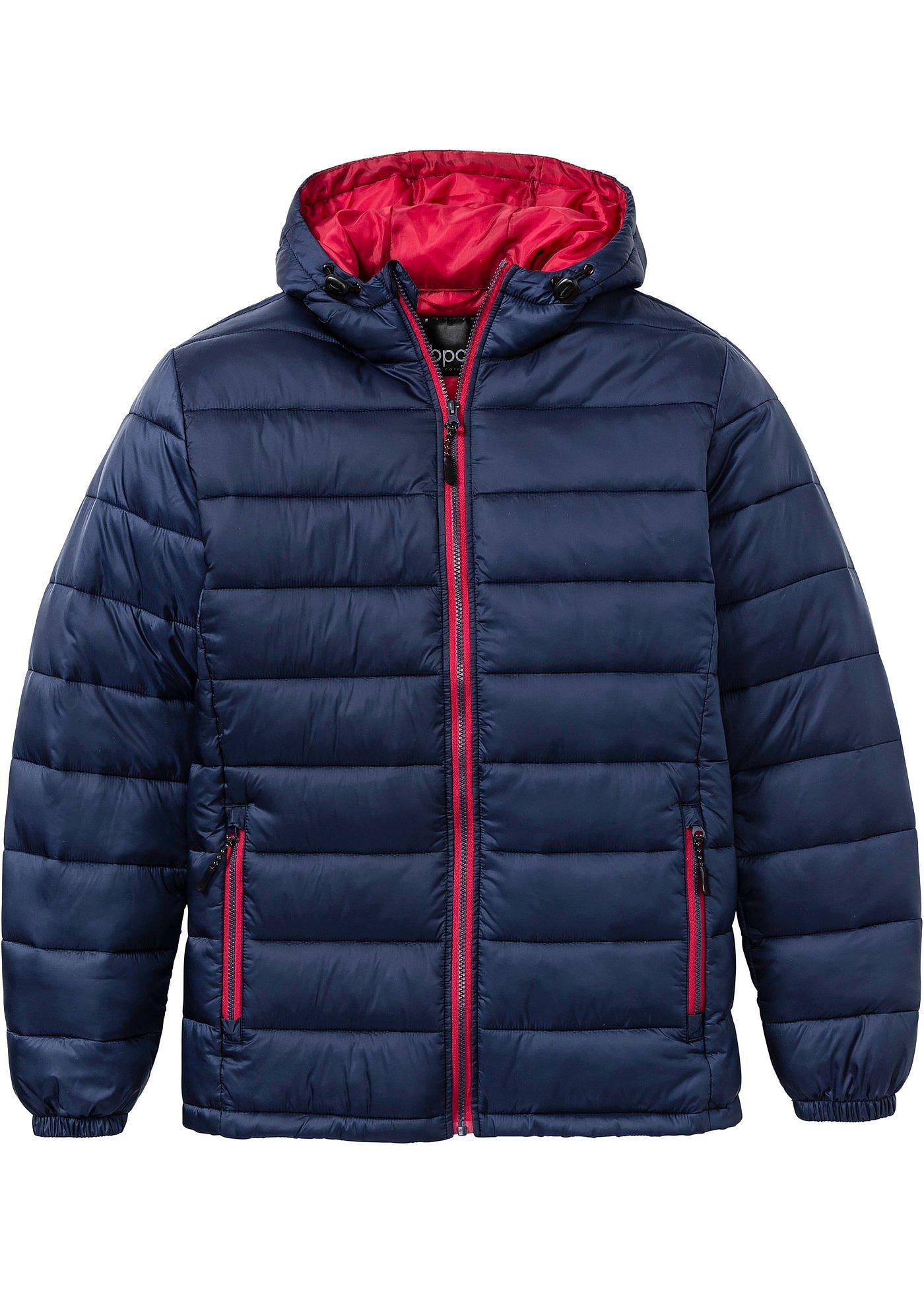 Steppjacke mit Kapuze langarm  in blau für Herren von bonprix