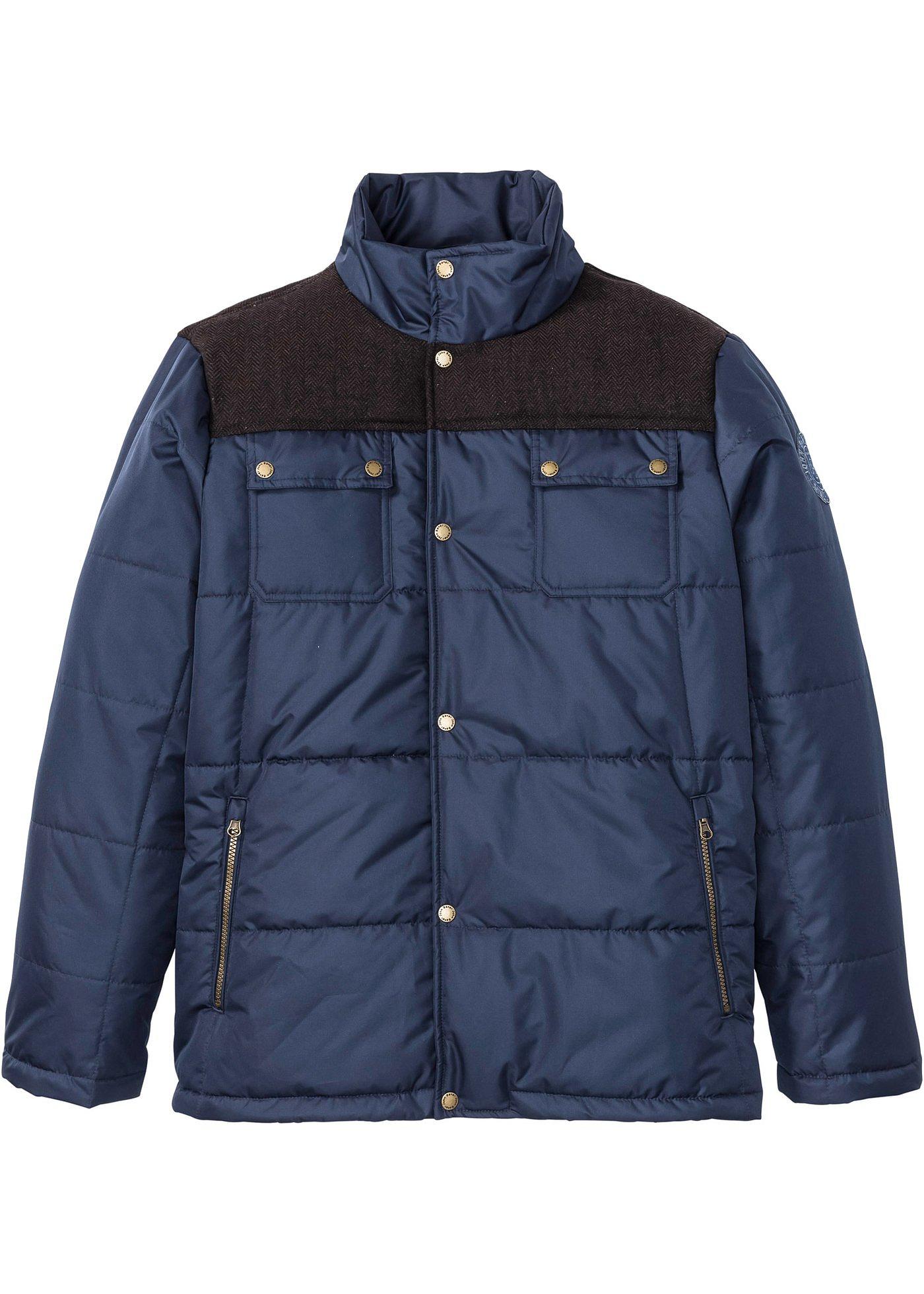 Winterjacke wattiert langarm  in blau für Herren von bonprix